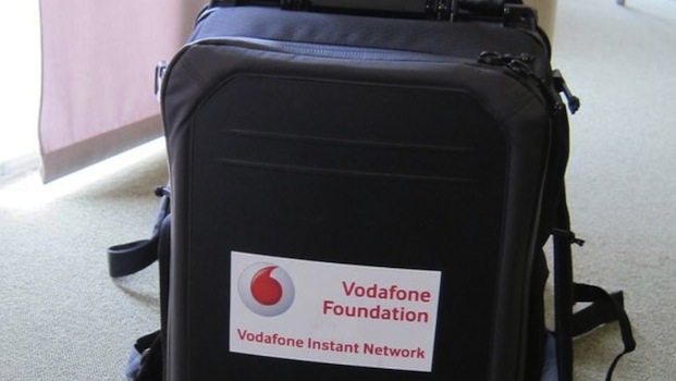 mochila de emergencia de Vodafone